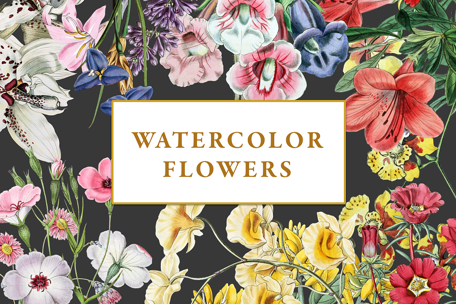 Watercolor Flowers in Objects - product preview 8