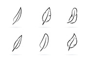 Vector group of feathers.