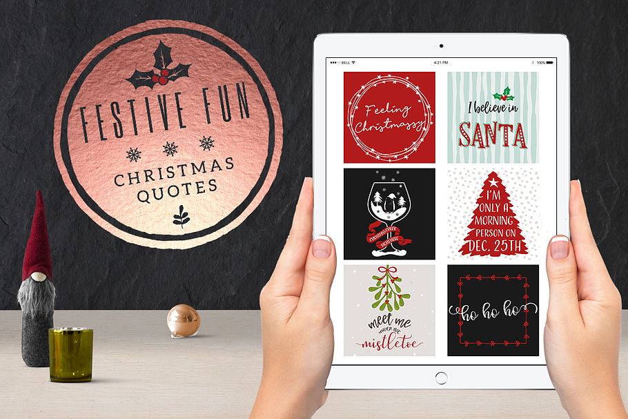 Festive Fun Social Media Quotes Pack in Instagram Templates - product preview 8