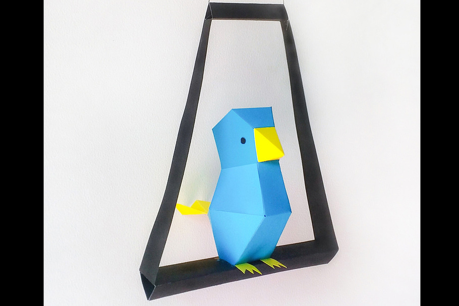 DIY Little Bird - 3d papercraft in Templates - product preview 8