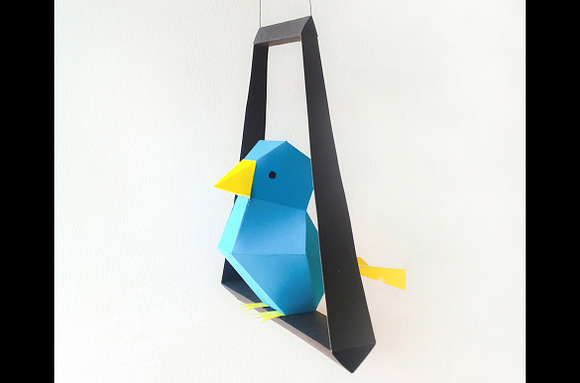 DIY Little Bird - 3d papercraft in Templates - product preview 2