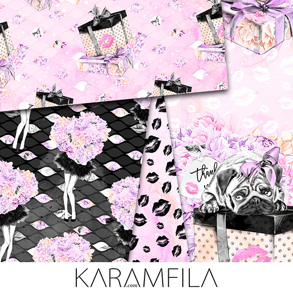 Fashion Birthday Girl Patterns in Patterns - product preview 3