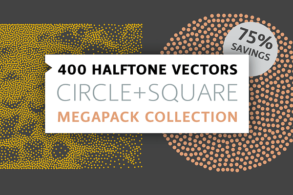 400 Vectors | Circle+Square Megapack