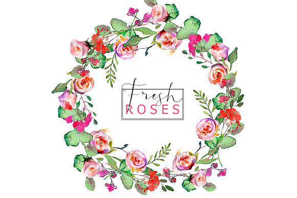 Spring Watercolor Florals Clipart in Illustrations - product preview 5