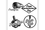 Vintage power tools store emblems