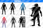 Silhouettes of a football player NFL