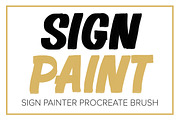 Sign Painter Procreate Brush