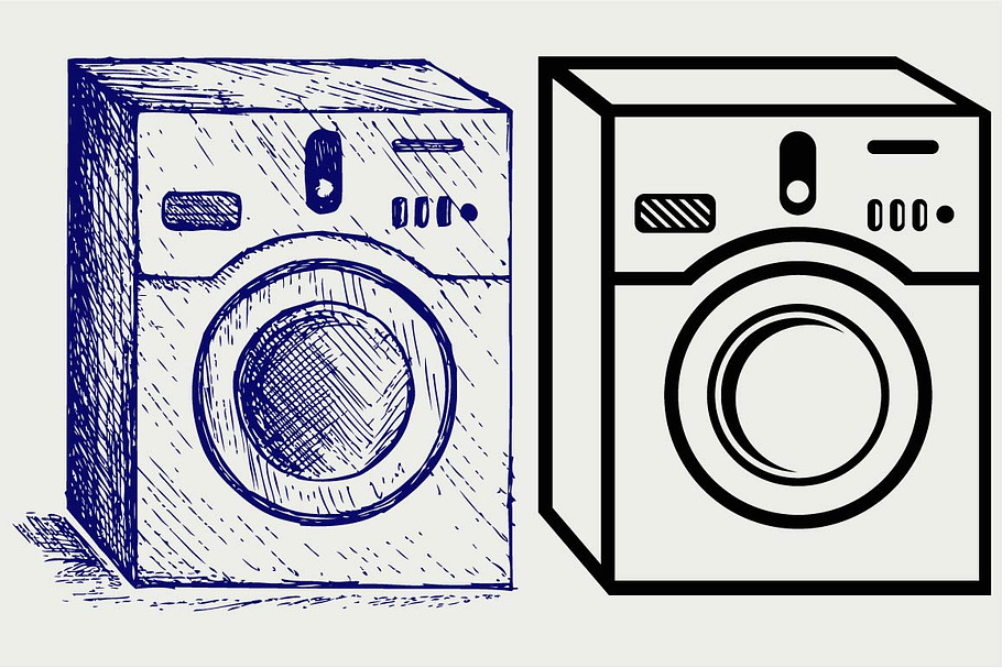 Washing machine SVG in Graphics - product preview 8
