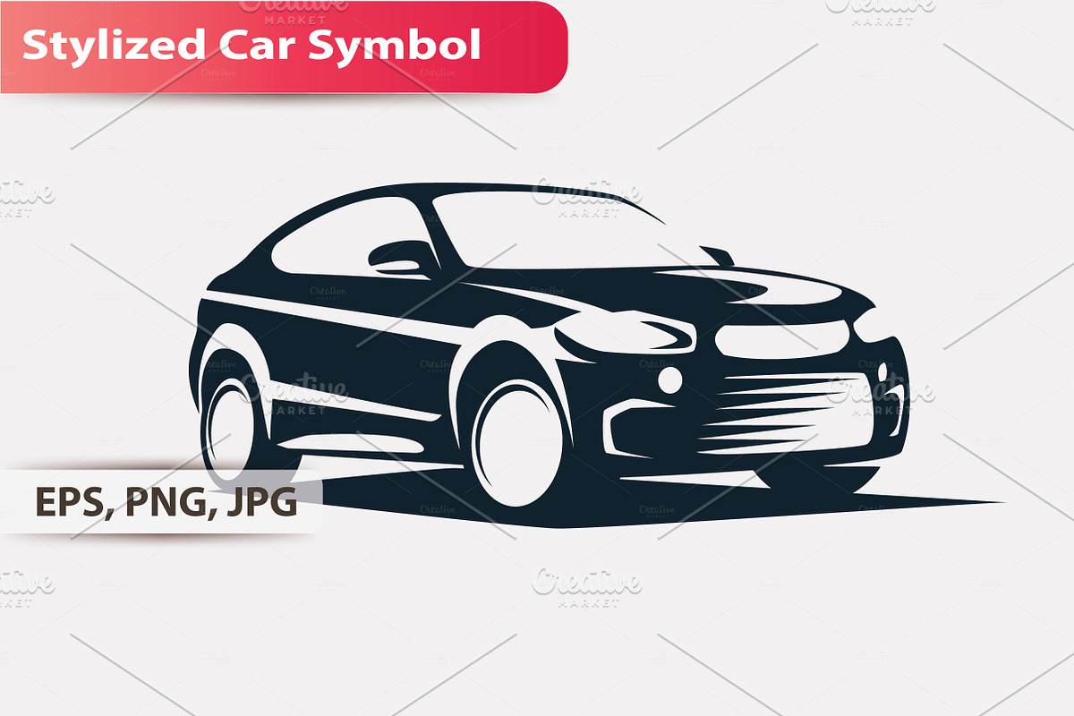 Stylized car Symbol in Objects - product preview 8
