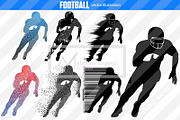 Silhouettes of a football player NFL
