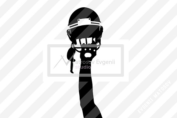 Silhouette of a football helmet NFL in Illustrations - product preview 1