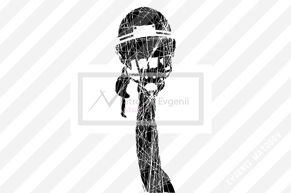 Silhouette of a football helmet NFL in Illustrations - product preview 4