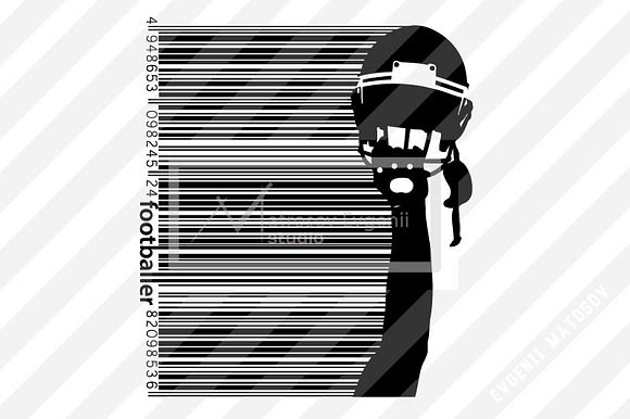 Silhouette of a football helmet NFL in Illustrations - product preview 6