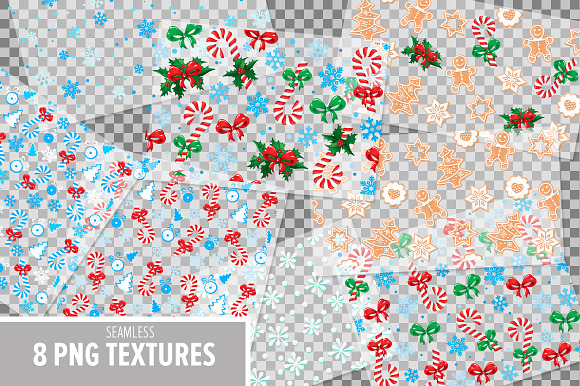 Vector CHRISTMAS SEAMLESS textures in Patterns - product preview 5