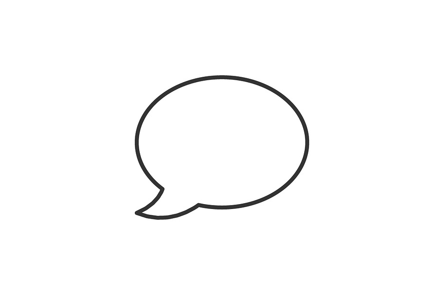 Speech bubble thin line icon in Text Message Icons - product preview 8