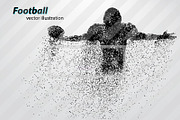 Silhouette of a football player NFL