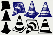 Traffic cones SVG