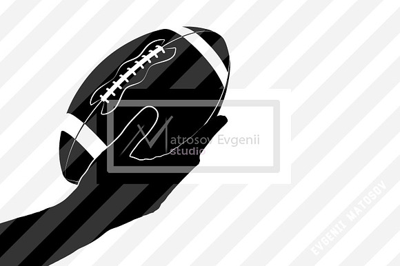 Silhouettes of a football ball in Illustrations - product preview 1