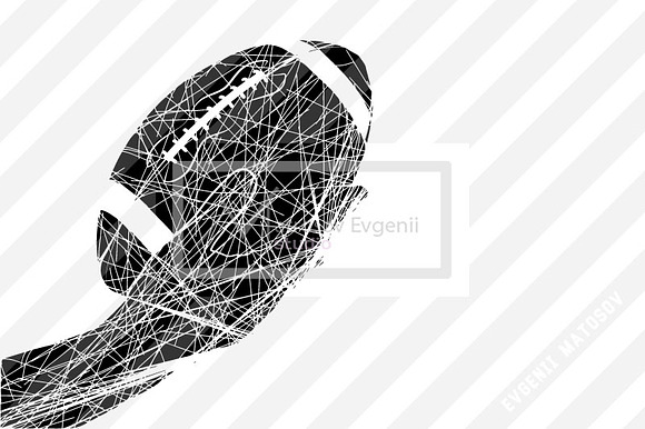Silhouettes of a football ball in Illustrations - product preview 2