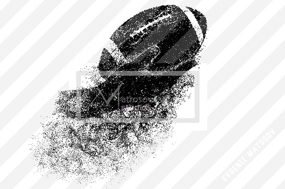 Silhouettes of a football ball in Illustrations - product preview 3
