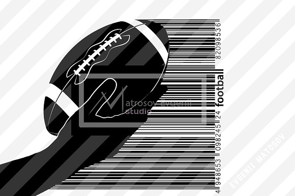 Silhouettes of a football ball in Illustrations - product preview 5