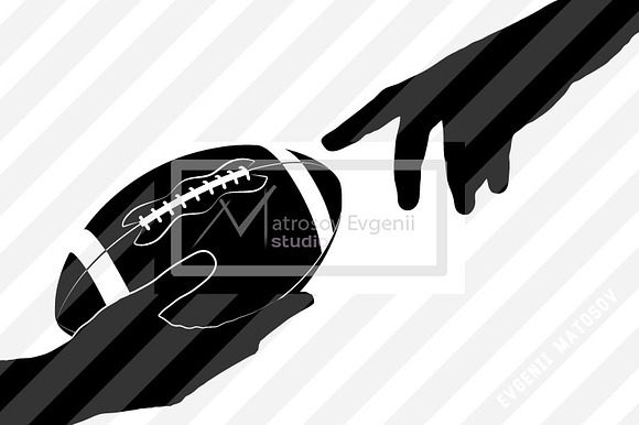 Silhouettes of a football ball in Illustrations - product preview 10