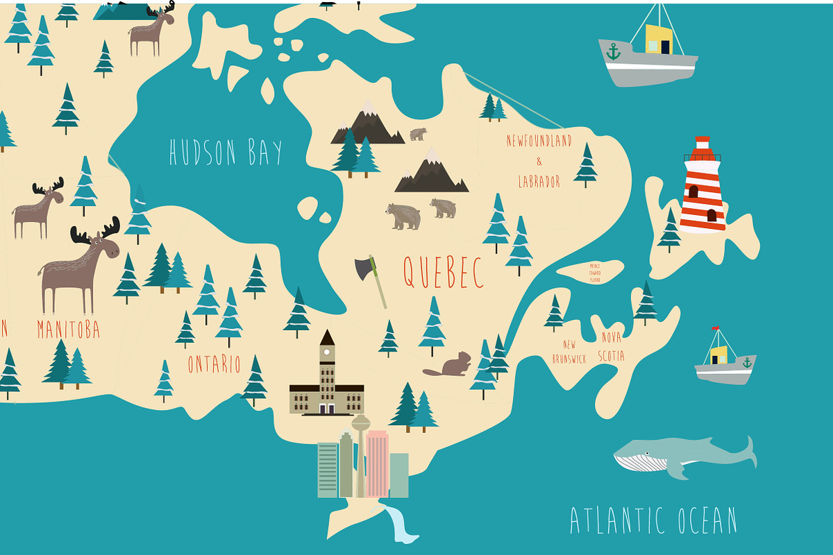 Illustration of Canada map in Illustrations - product preview 8