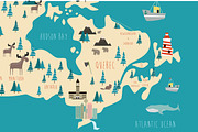 Illustration of Canada map