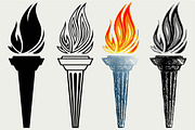 Burning torchs SVG
