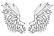 Cartoon wings.