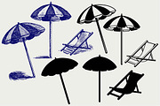 Beach umbrella SVG