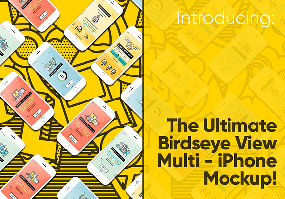The Ultimate iPhone Top Down Mockup in Mobile & Web Mockups - product preview 3