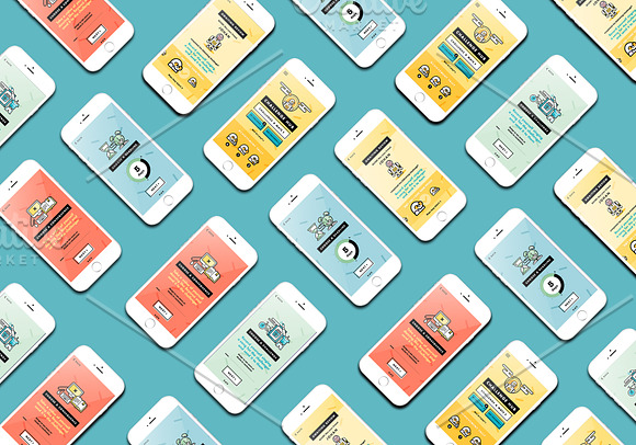 The Ultimate iPhone Top Down Mockup in Mobile & Web Mockups - product preview 5