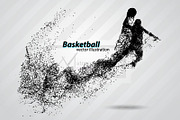 Basketball player NBA from particles