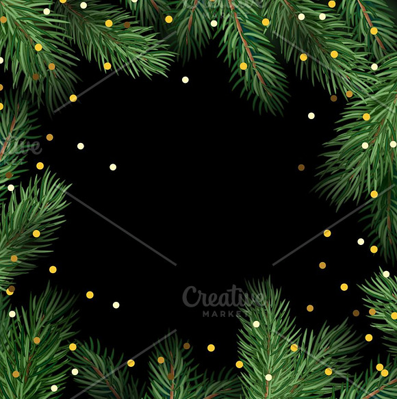 Fir tree branches vector set in Illustrations - product preview 1