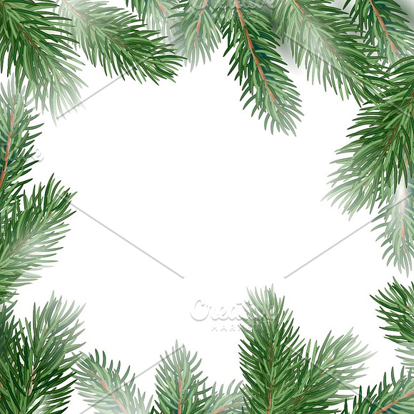 Fir tree branches vector set in Illustrations - product preview 4