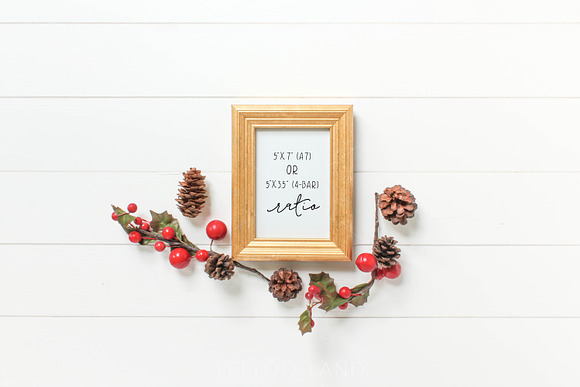 Styled Festive Gold Frame Mockup 4 in Print Mockups - product preview 1