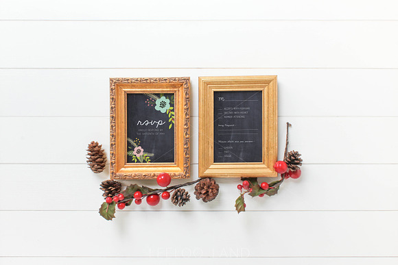 Styled Festive Gold Frame Mockup 5 in Print Mockups - product preview 2