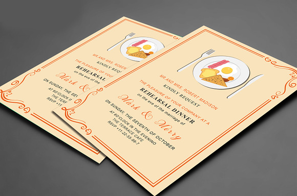 Christmas Dinner Party Invitations in Card Templates - product preview 2