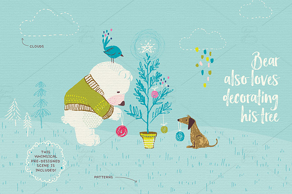 Winter days with Bear in Illustrations - product preview 3