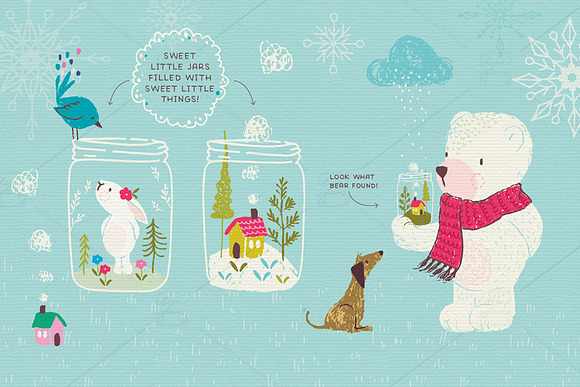 Winter days with Bear in Illustrations - product preview 5