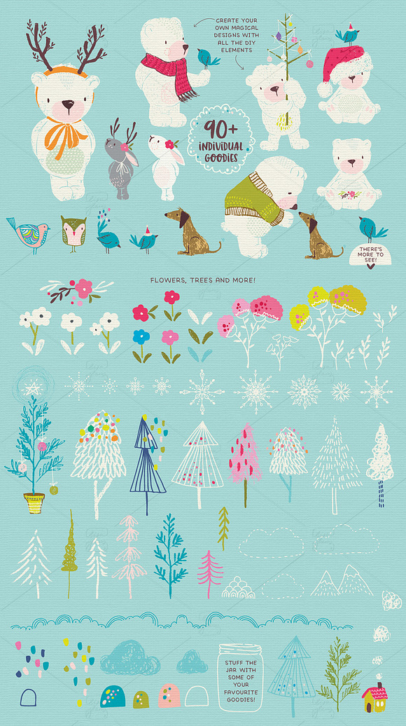 Winter days with Bear in Illustrations - product preview 7