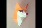 DIY Fox Head Trophy - 3d papercraft
