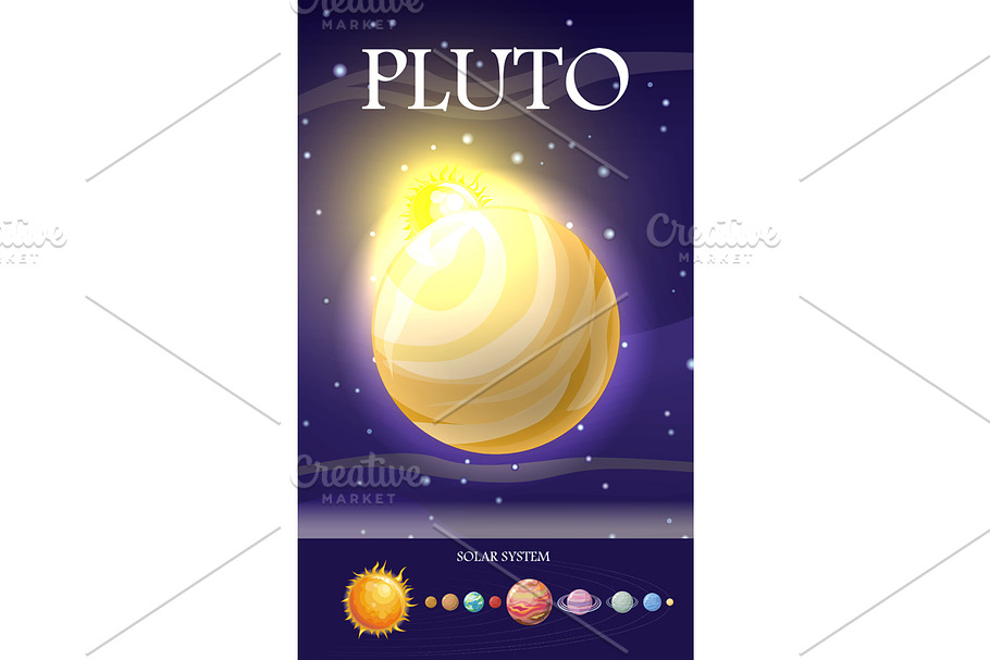 Planet Pluto in Solar System