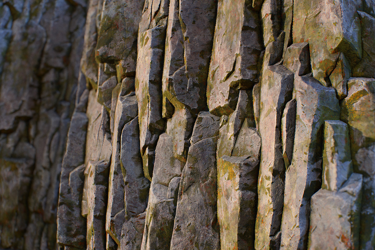 Mossy rock face tileable texture set in Organic - product preview 8