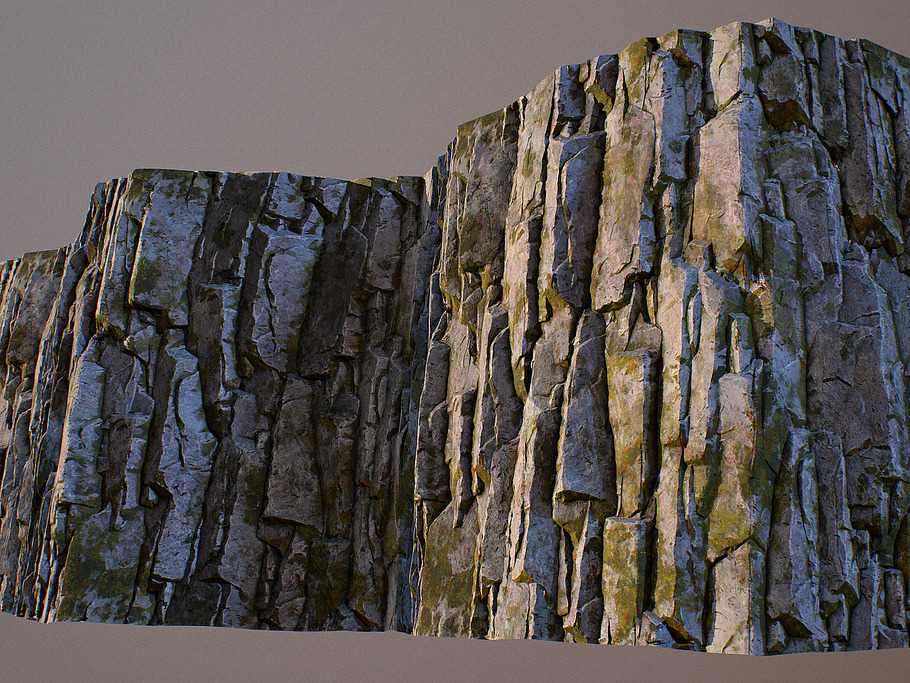 Mossy rock face tileable texture set in Organic - product preview 1