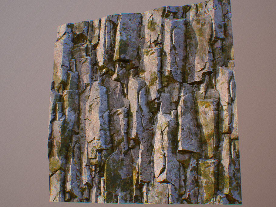 Mossy rock face tileable texture set in Organic - product preview 2
