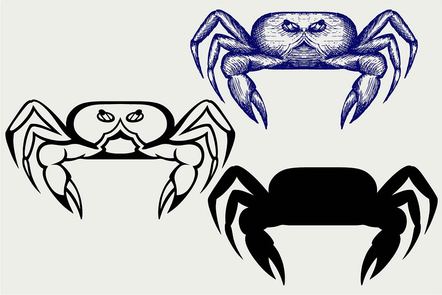 Crabs, side view SVG