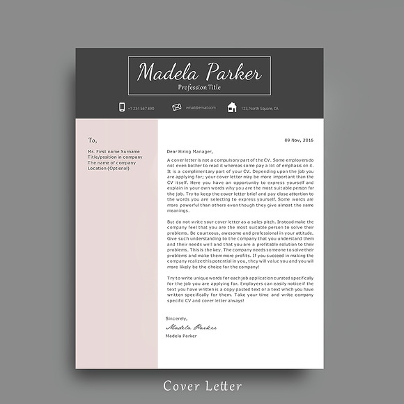Professional Resume/CV Template in Resume Templates - product preview 2