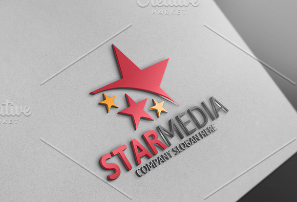 Star Media Logo in Logo Templates - product preview 3